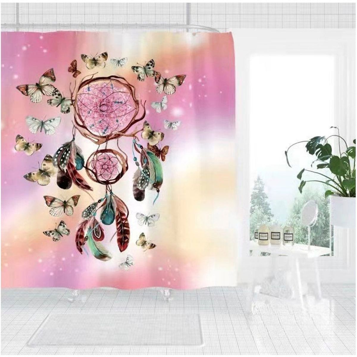 GENERICO - Cortina De Baño Genero Impermeable 180 cm