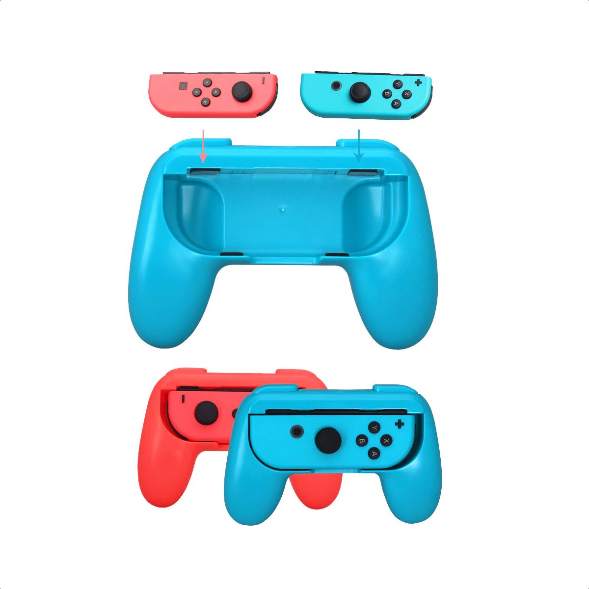 GENERICO - Lleva 2 Grip Mando Para Joy-con Nintendo Switch Soporte Grip