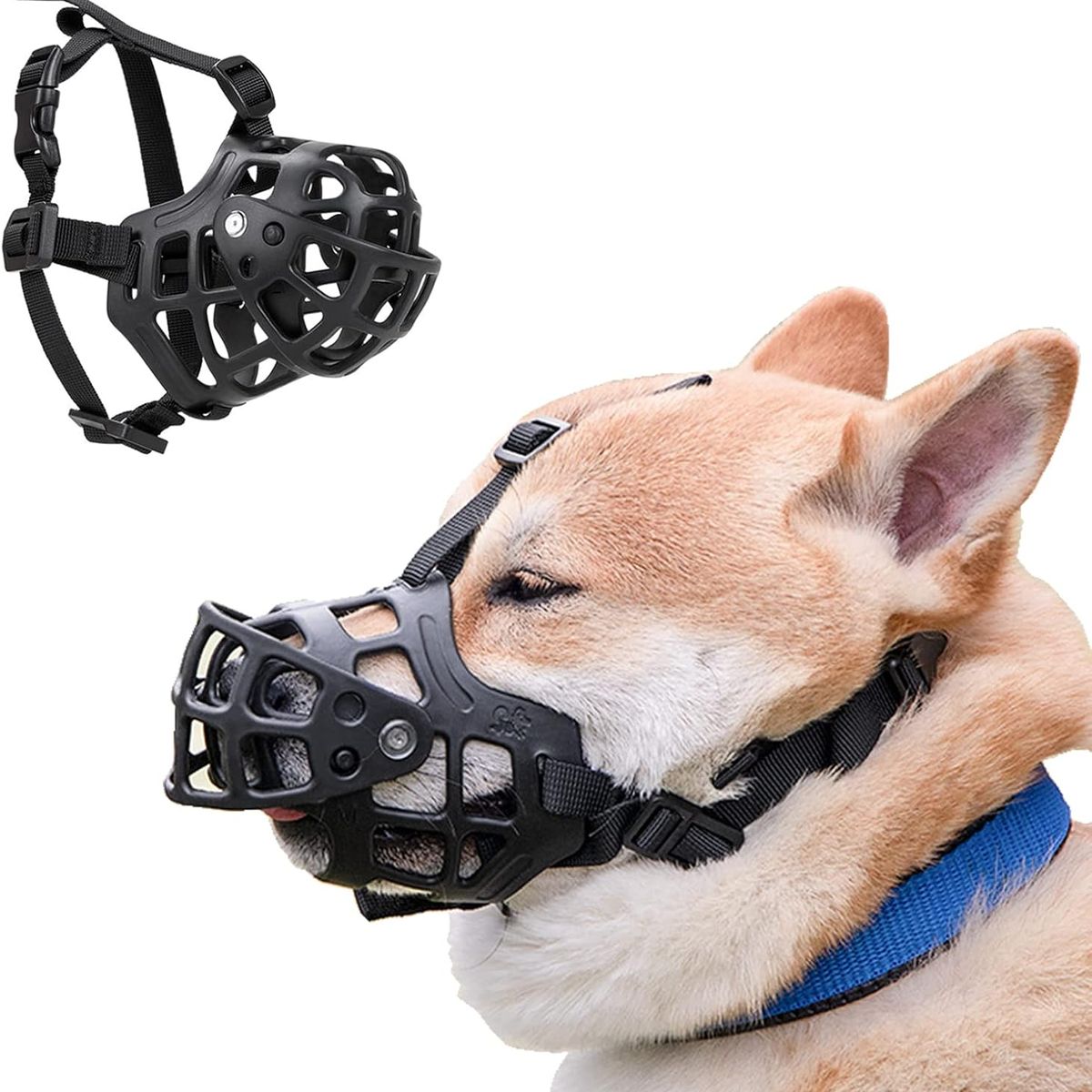 KUANGYE - Bozal Perros Mascotas Grandes Medianos Anti-morder Ajustable