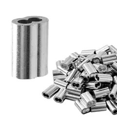 KUANGYE - Casquillo Aluminio Piola Acero De 5/64 (2mm) 200 Unidades