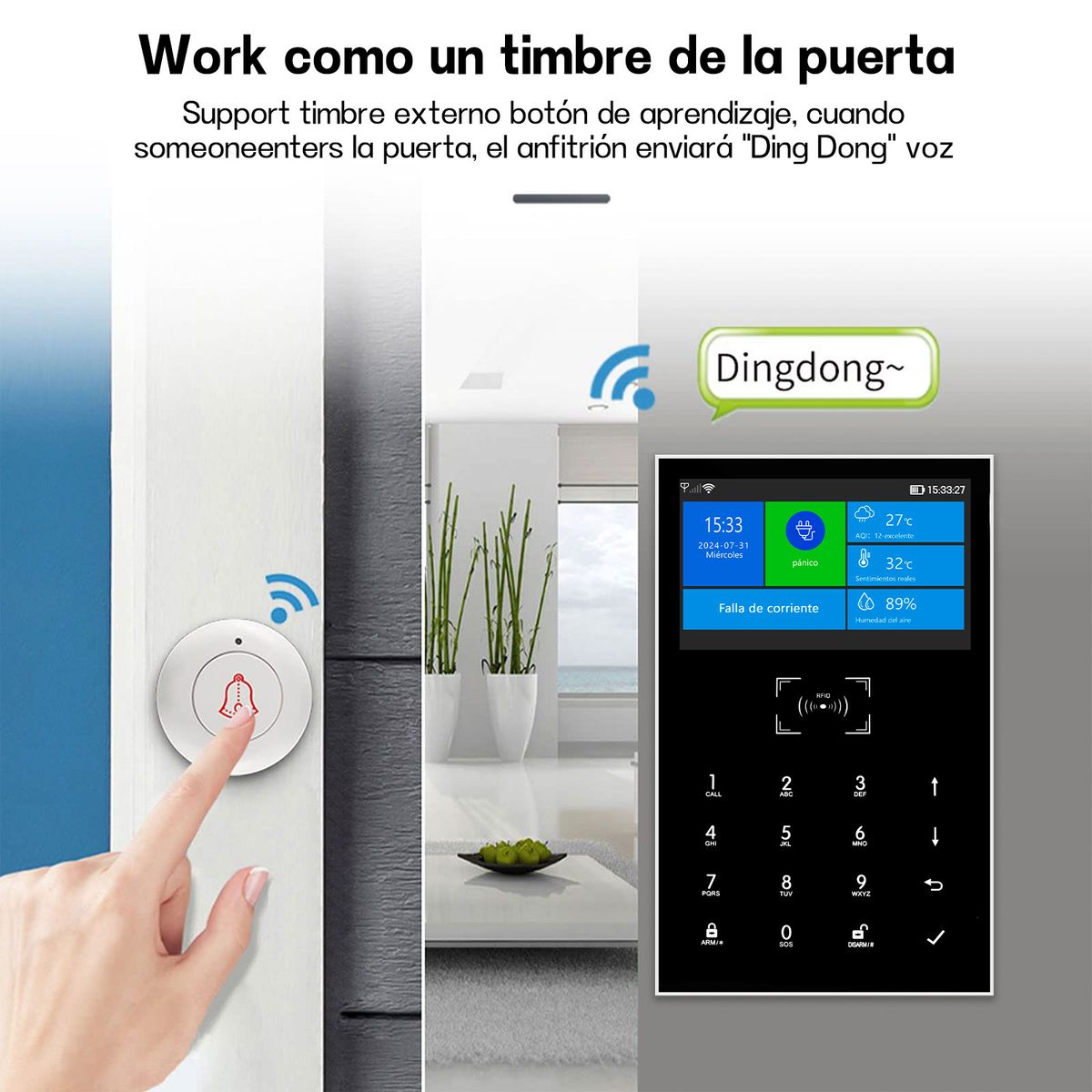 AIZO - Alarma Gsm Wifi 4g Casa Oficina Negocio Aviso Celular Pg-109