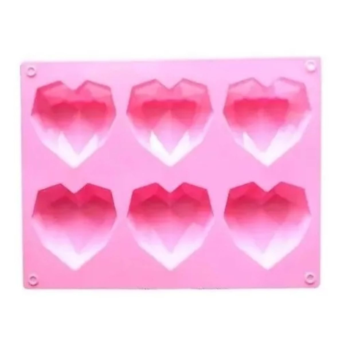 GENERICO - Molde De Silicona Para Jabon Formas Corazon Diamante