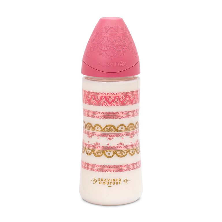 MAMADERA 360ML TETINA SILICONA PREMIUM ROSADA