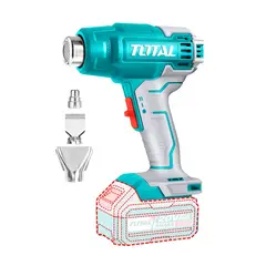 TOTAL TOOLS - Pistola de Calor Inalámbrica 550°c 20v + 3 Boquillas TOTAL