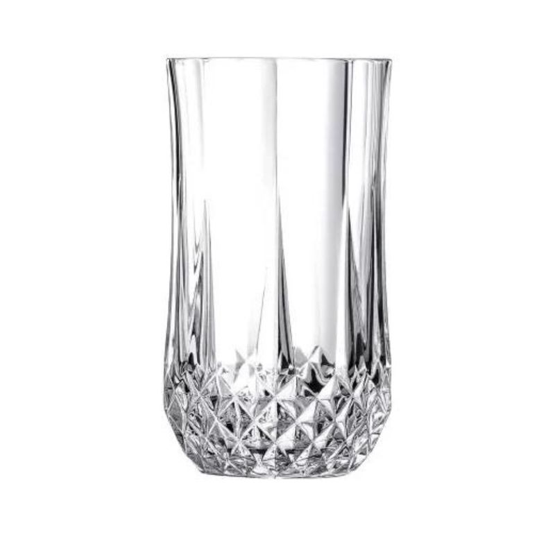 GENERICO - Set 6 Vasos de Vidrio Tallados 235 ML
