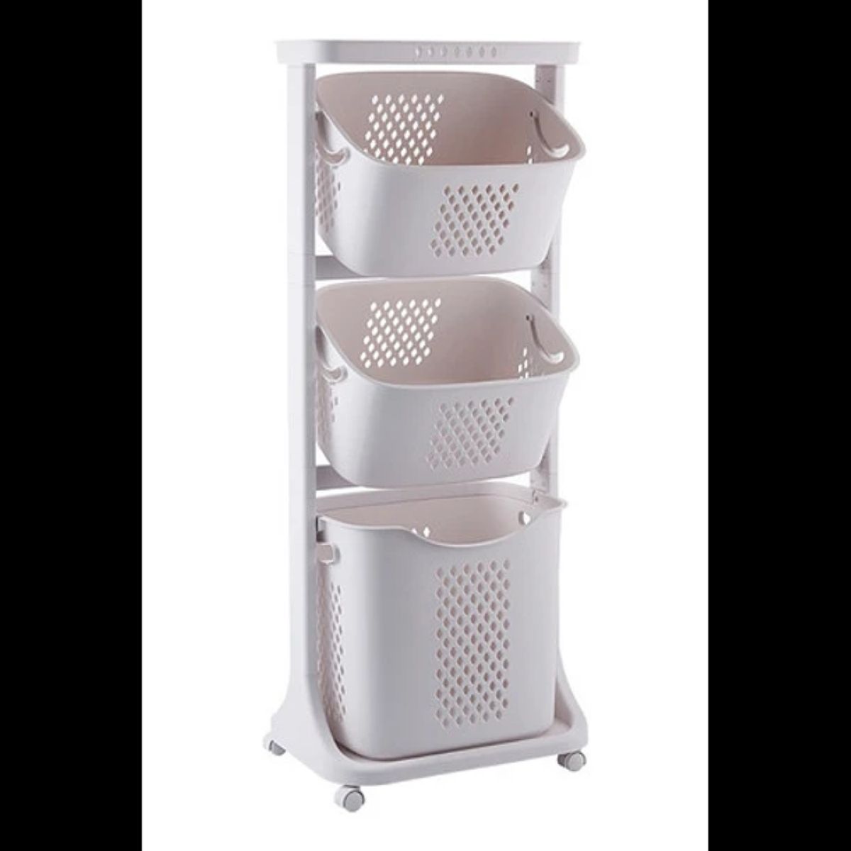 LUMAX - Organizador Cesta 3 Niveles Multifuncion blanco