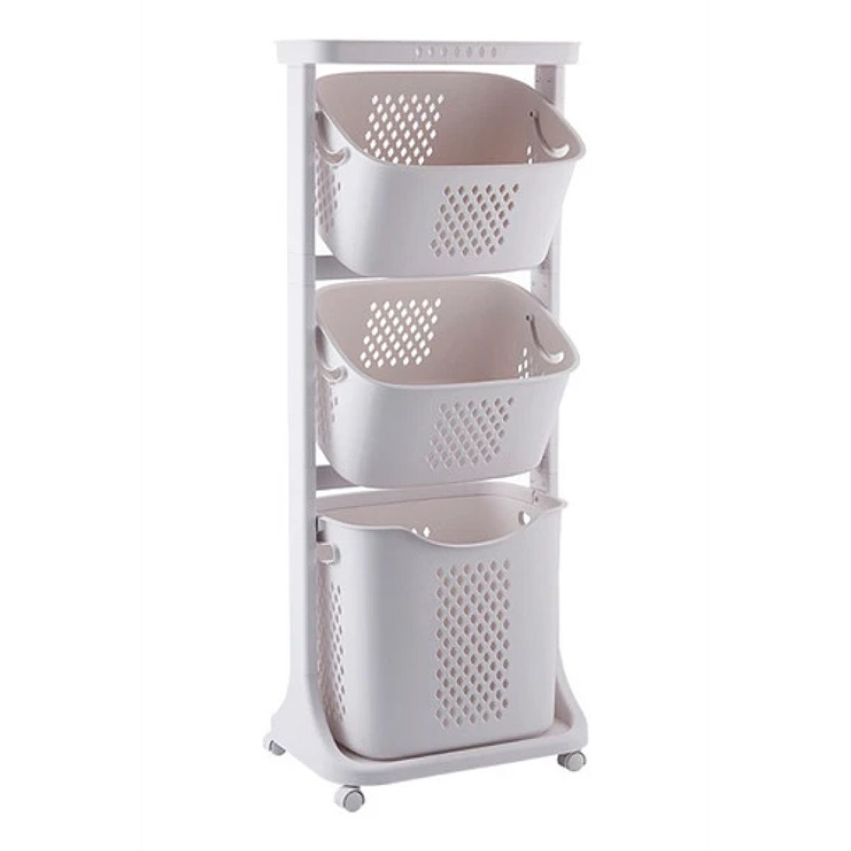 LUMAX - Organizador Cesta 3 Niveles Multifuncion blanco