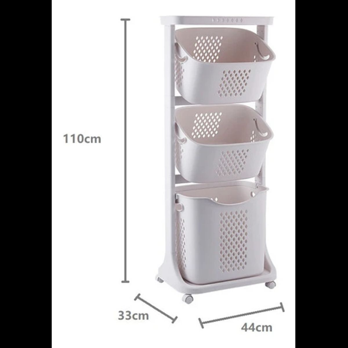 LUMAX - Organizador Cesta 3 Niveles Multifuncion blanco