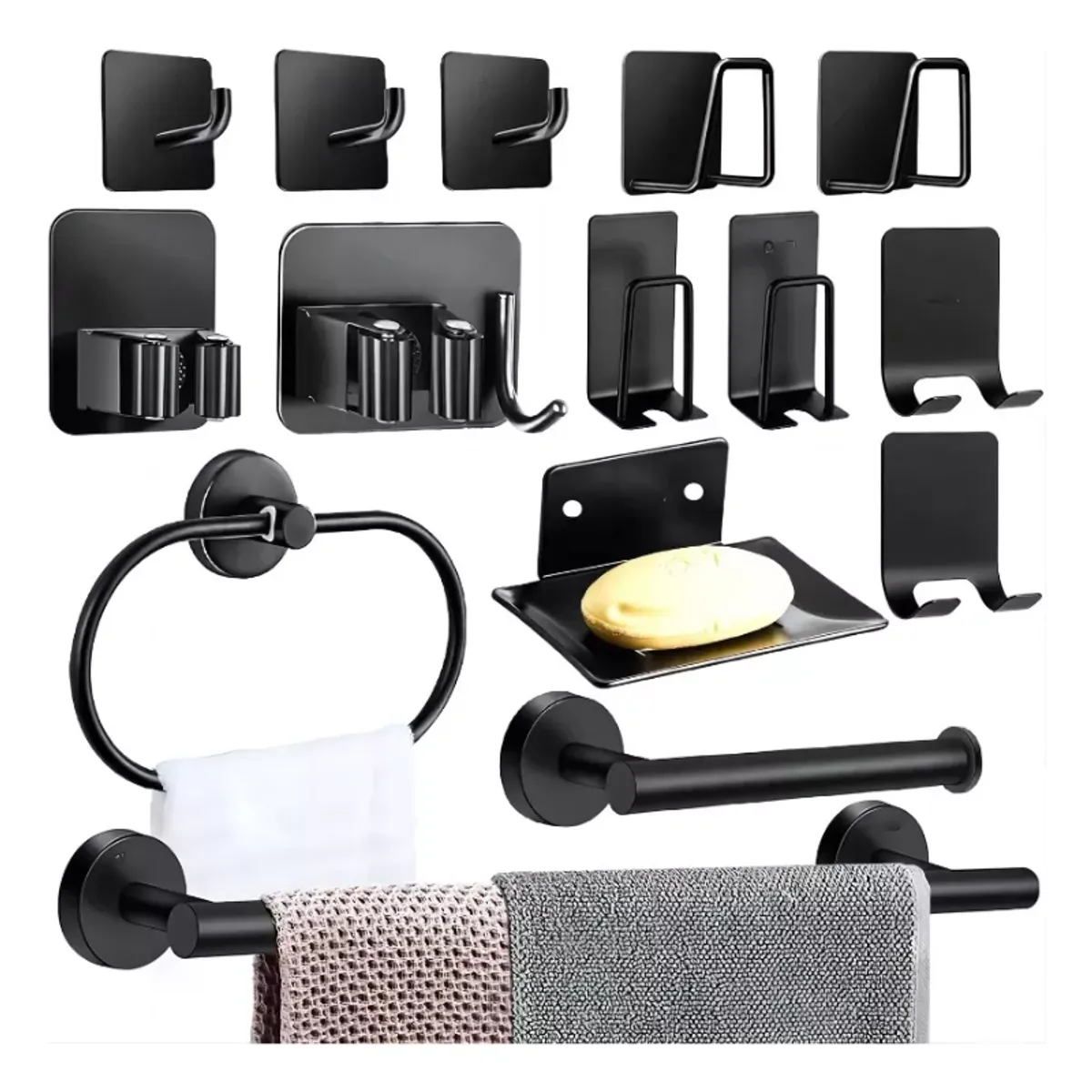 GENERICO - Juego De Accesorios Para Baños Toalleros Acero Inoxidable