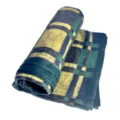 RANCO - Frazada Térmica Escocesa VERDE 2,0 plazas 450g/m2 - Textil