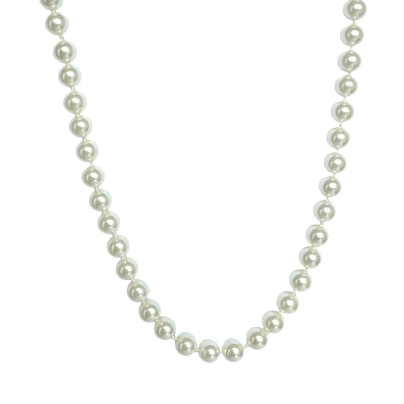ANDREA COGGIOLA JOYAS - Collar Perlas Shellpearl Nudo 6mm Plata Fina 925