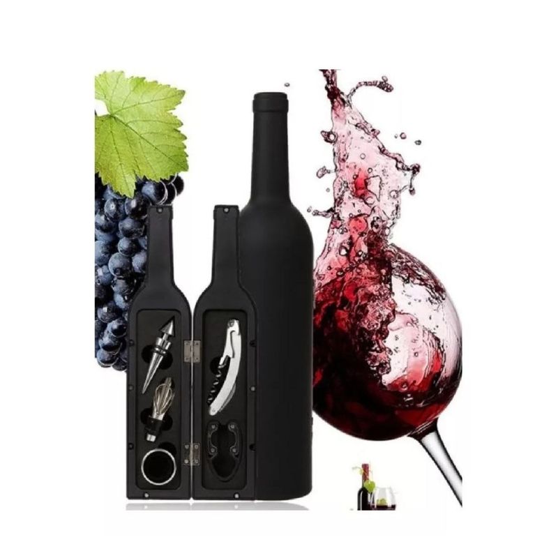 GENERICO - Set De Vino Sacacorchos Con Forma De Botella