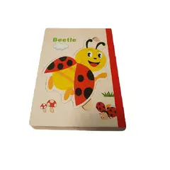 TOLIPA - Libro de madera formato Puzzle de insectos caricatura