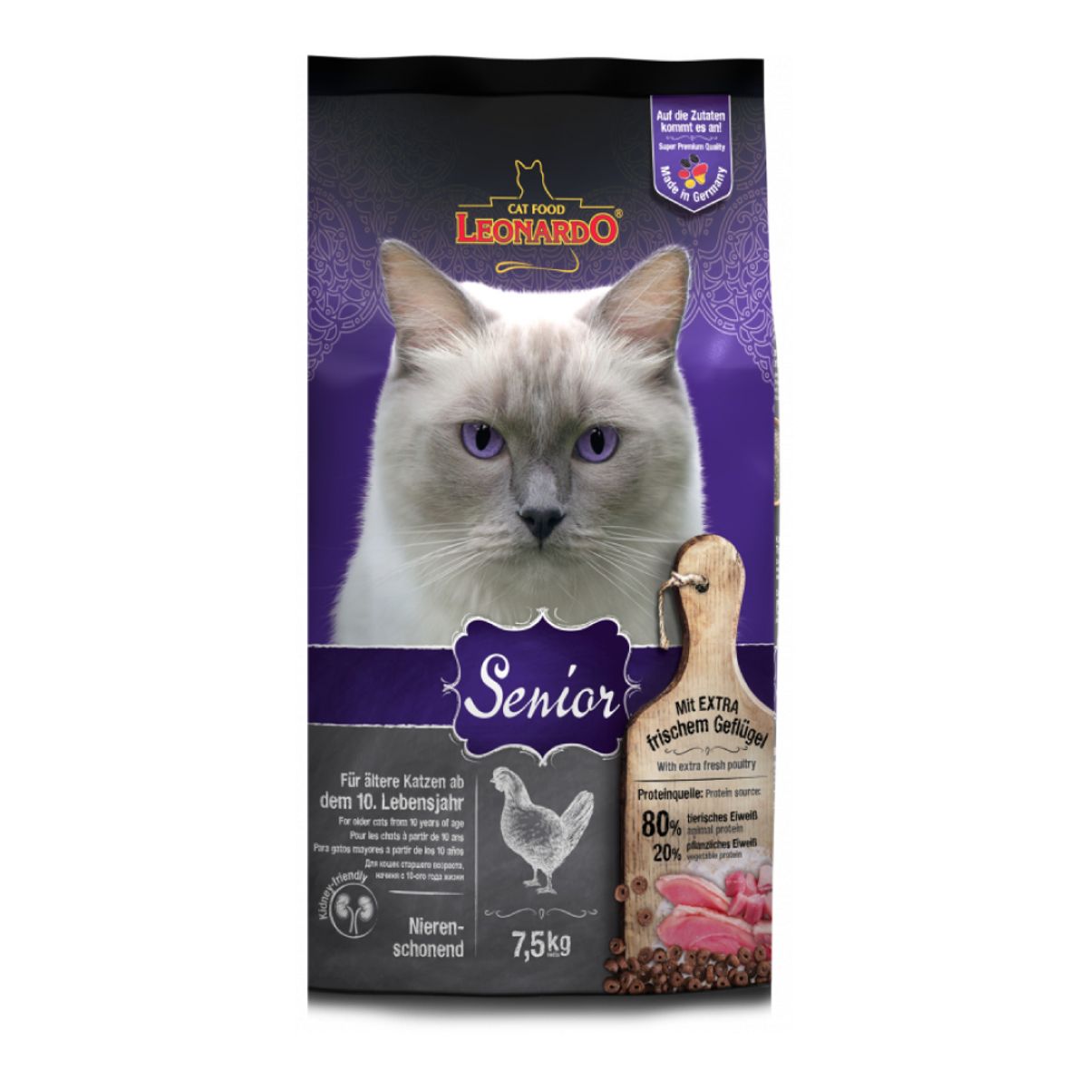 CAT FOOD LEONARDO - Alimento Leonardo Adult Senior Para Gato 1.8Kg