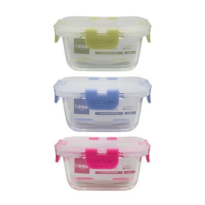 Imagen 2 del producto HERMETICO CUADRADO 320ML GLASS FUCSIA