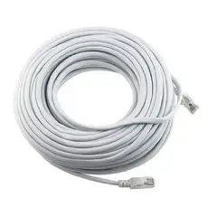 GENERICO - Cable de red 15 metros categoria 5 Rj45 Lan Gris