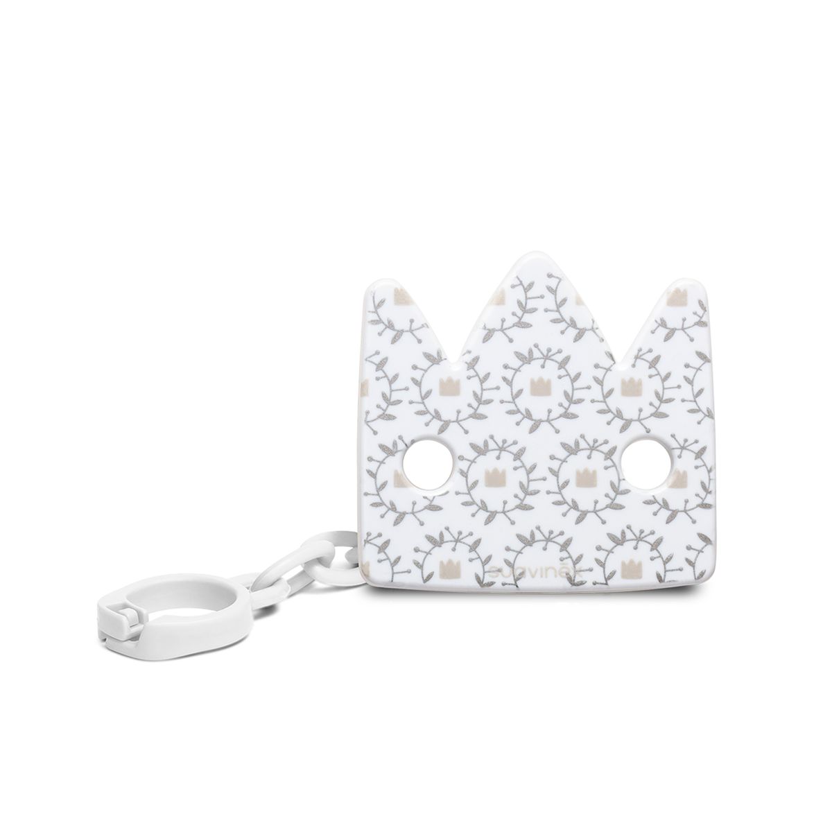 SUAVINEX - BROCHE PINZA CORONA BLANCO