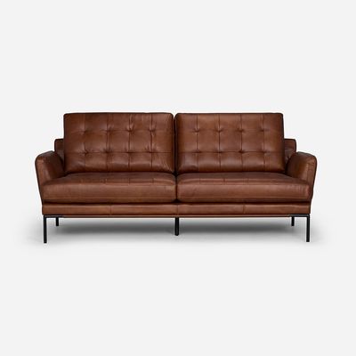 Imagen 2 del producto Sofá Marsella 3 Cuerpos Cuero Marrón