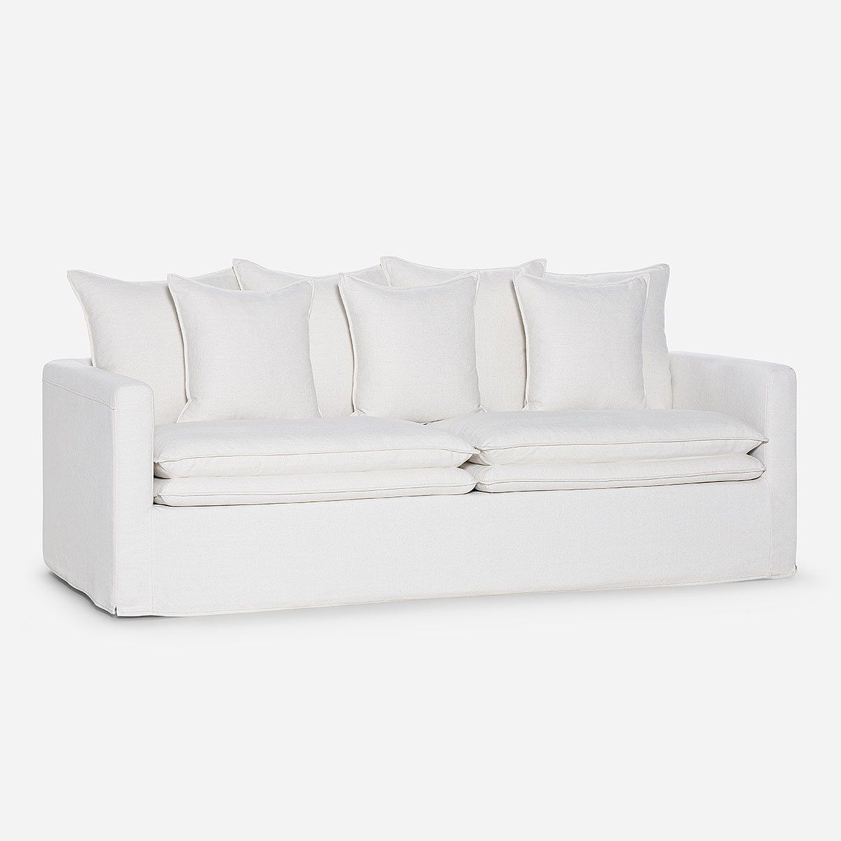 ROSEN - Sofá Rosen Gabon 3 Cuerpos Tela Marfil