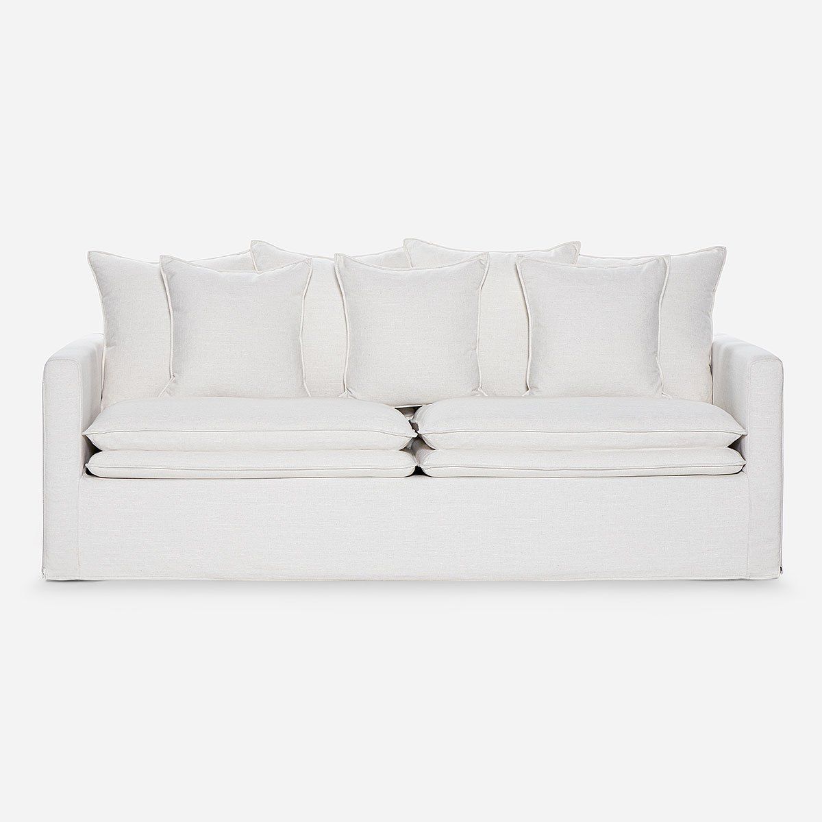 ROSEN - Sofá Rosen Gabon 3 Cuerpos Tela Marfil