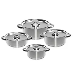 WENS - Bateria Cocina 8 Piezas Acero Inoxidable Cocina 470-8SS