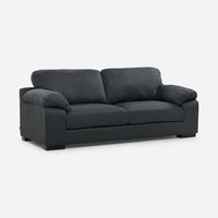 Sofá Bolonia 3 Cuerpos Tela Grafito