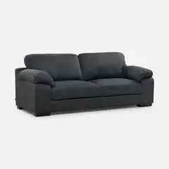 ROSEN - Sofá Bolonia 3 Cuerpos Tela Grafito