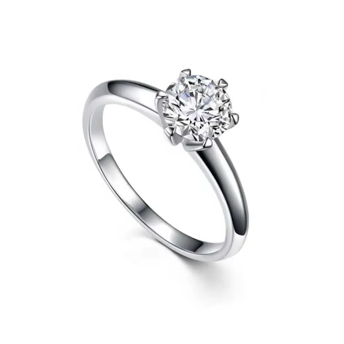 GENERICO - Anillo de Plata Con Circon 7 mm