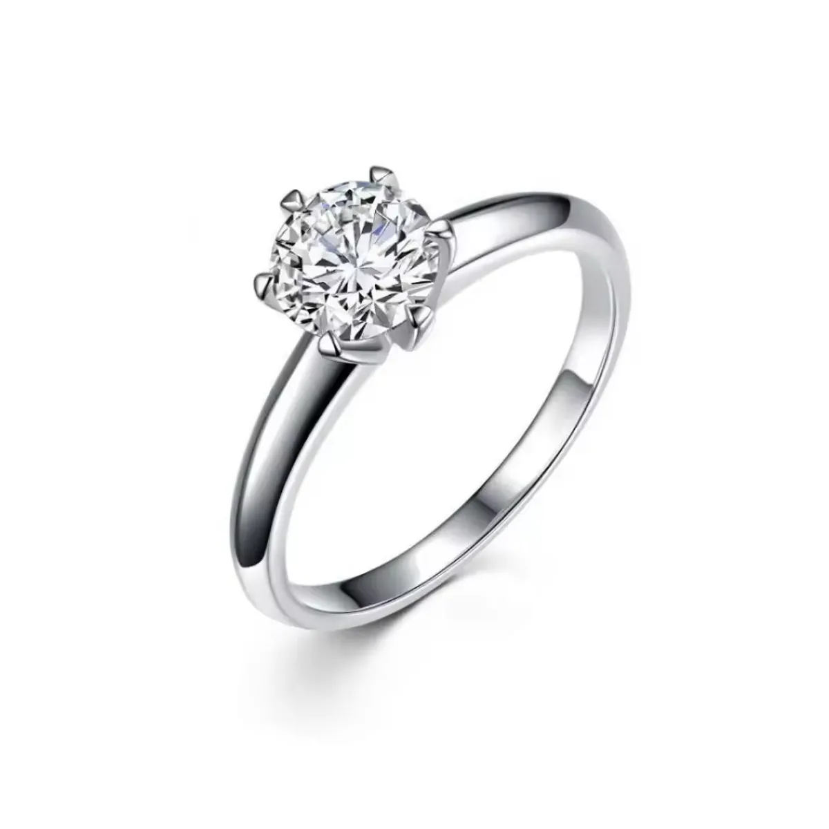 GENERICO - Anillo de Plata Con Circon 7 mm