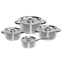 Bateria Cocina 8 Piezas Acero Inoxidable Cocina 460-8SS.
