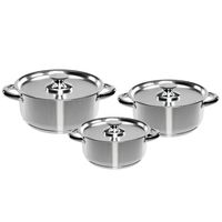 Bateria Cocina 6 Piezas Acero Inoxidable Cocina 420-6SS