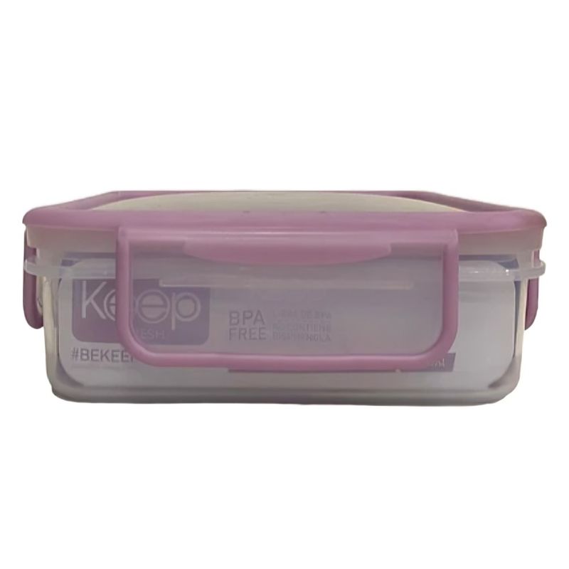 KEEP - HERMETICO PP 1400 ML CUADRADO ROSADO