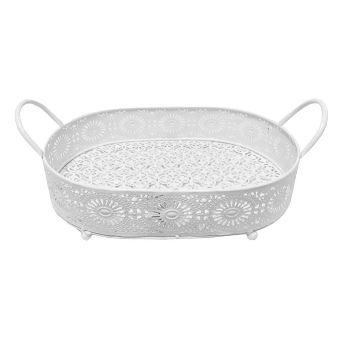 BRIC - Bandeja decorativa blanca.