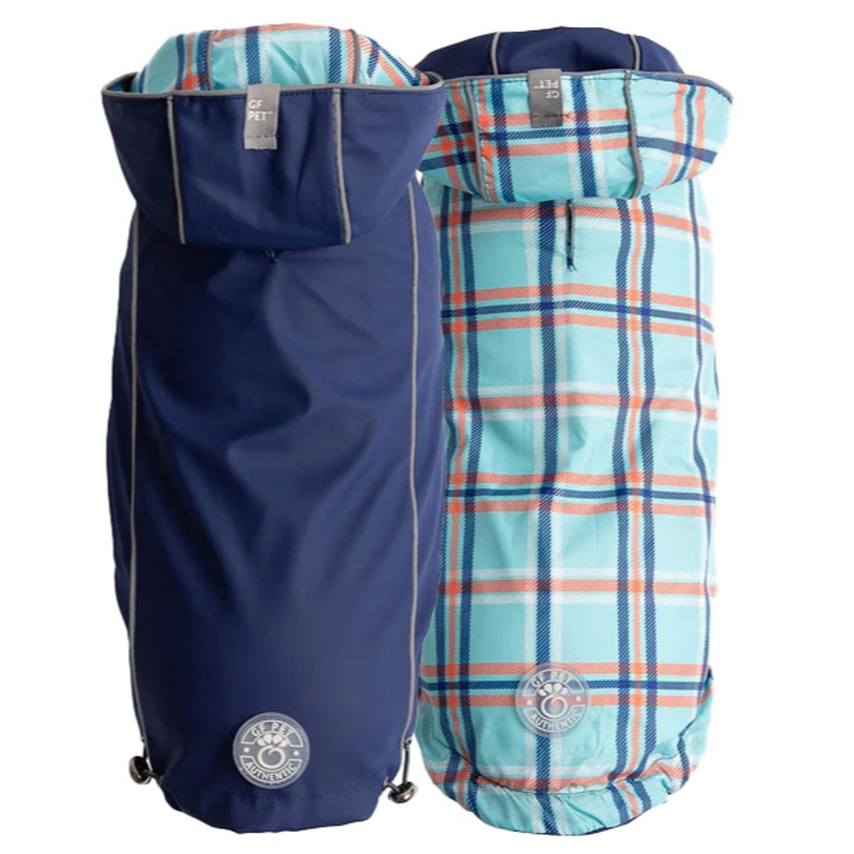 GFM - Impermeable Para Perro GFPet Reversible Azul - Talla Small