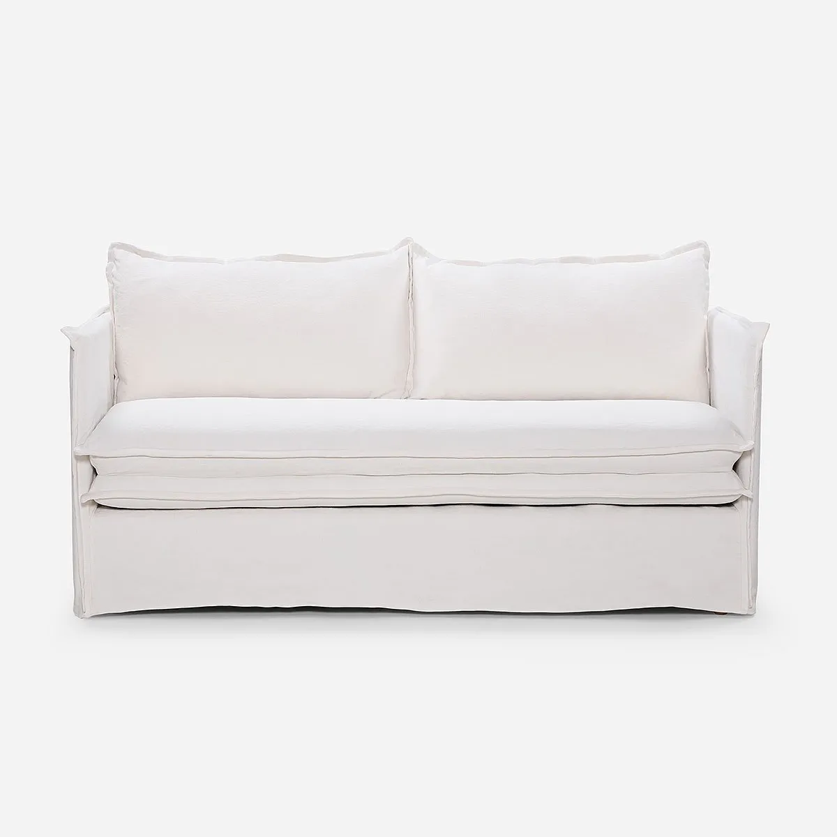 ROSEN - Sofá Rosen Rona 2 Cuerpos Tela Blanco Crudo