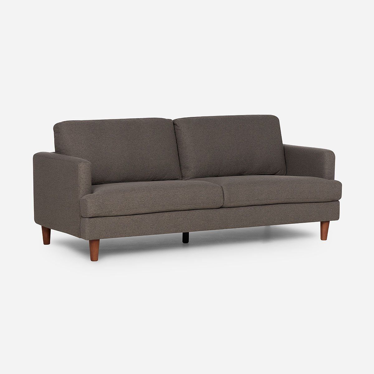 ROSEN - Sofá Rosen Wells 3 Cuerpos Tela Café