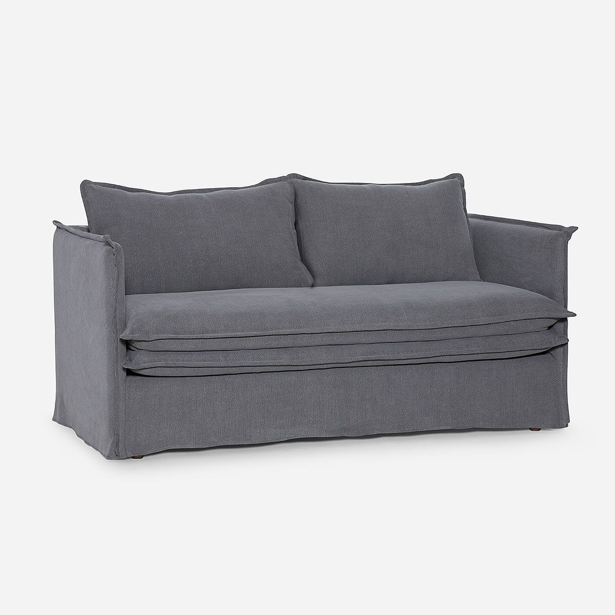 ROSEN - Sofá Rosen Rona 2 Cuerpos Tela Grafito