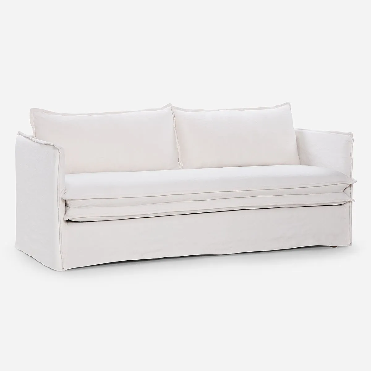 ROSEN - Sofá Rosen Rona 3 Cuerpos Tela Blanco Crudo