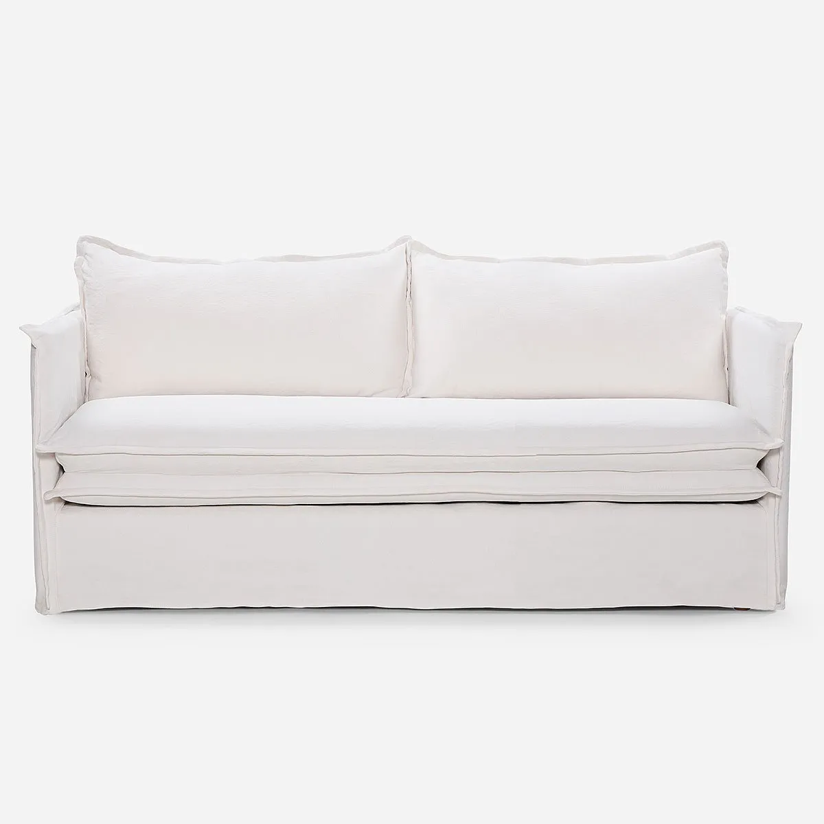 ROSEN - Sofá Rosen Rona 3 Cuerpos Tela Blanco Crudo