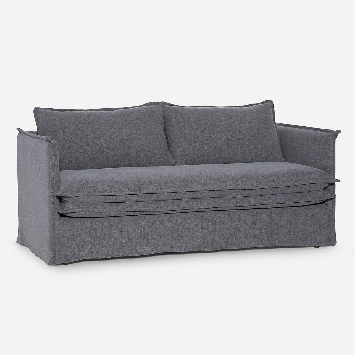 ROSEN - Sofá Rosen Rona 3 Cuerpos Tela Grafito