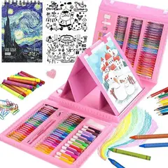 GENERICO - Maleta de dibujo set de arte colores acuarelas 208 piezas