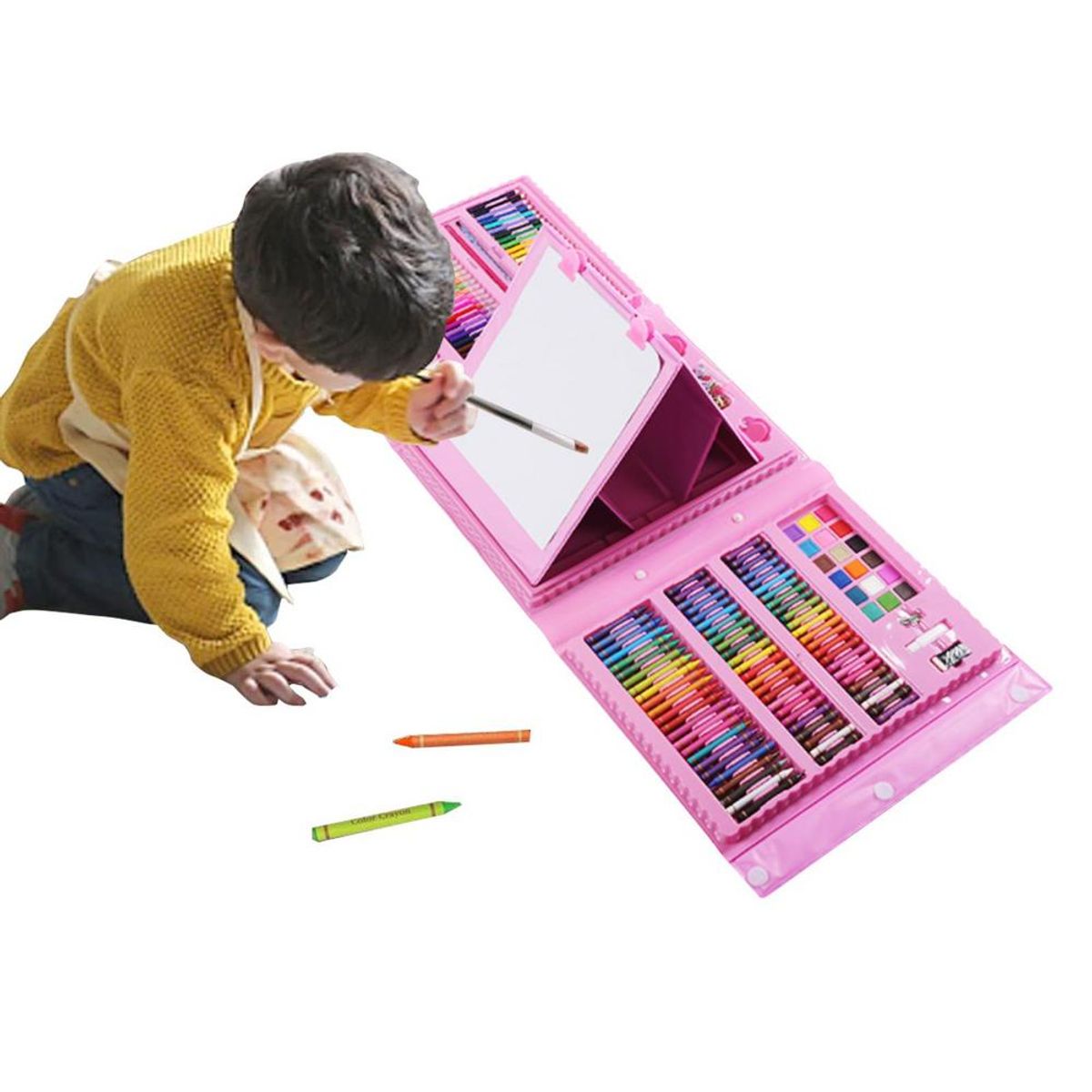 GENERICO - Maleta de dibujo set de arte colores acuarelas 208 piezas