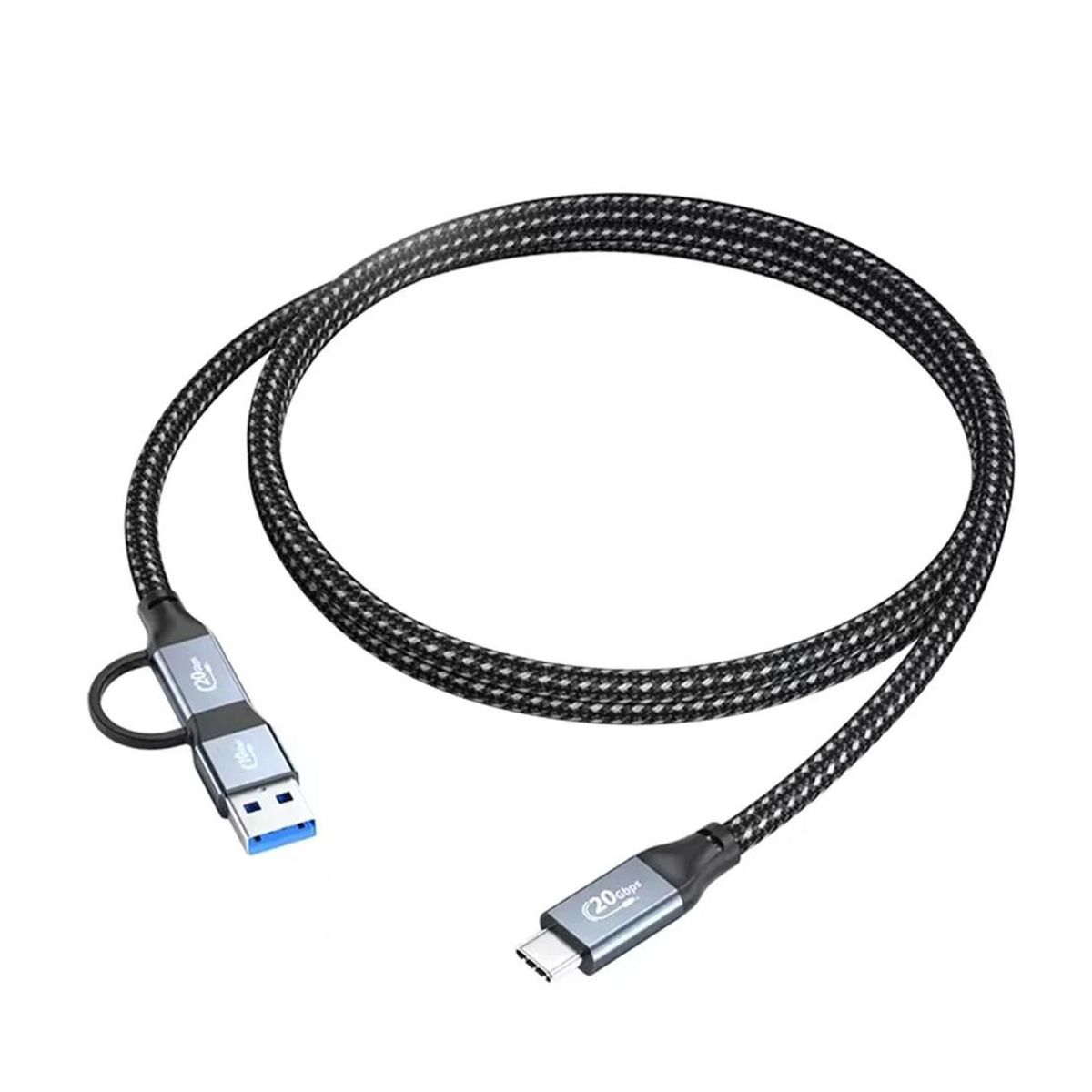 LINKON - Cable USB C a USB y C 2-en-1 Carga 100W Datos 20G 4K Linkon