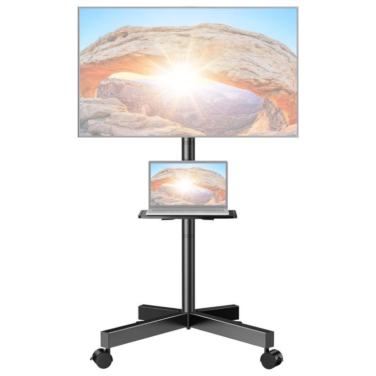 FIDEK Soporte movil de TV con ruedas 21005 - Negro