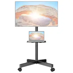 FIDEK - Soporte movil de TV con ruedas 21005 - Negro