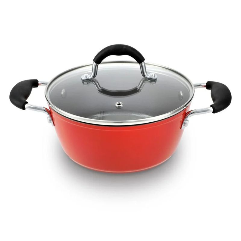 BOHLIER - Cacerola Bohlier Modelo Venus 28cm Aluminio Tapa Vidrio Olla.