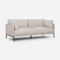 Sofá Thamova 3 Cuerpos Tela Beige