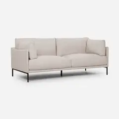 ROSEN - Sofá Thamova 3 Cuerpos Tela Beige