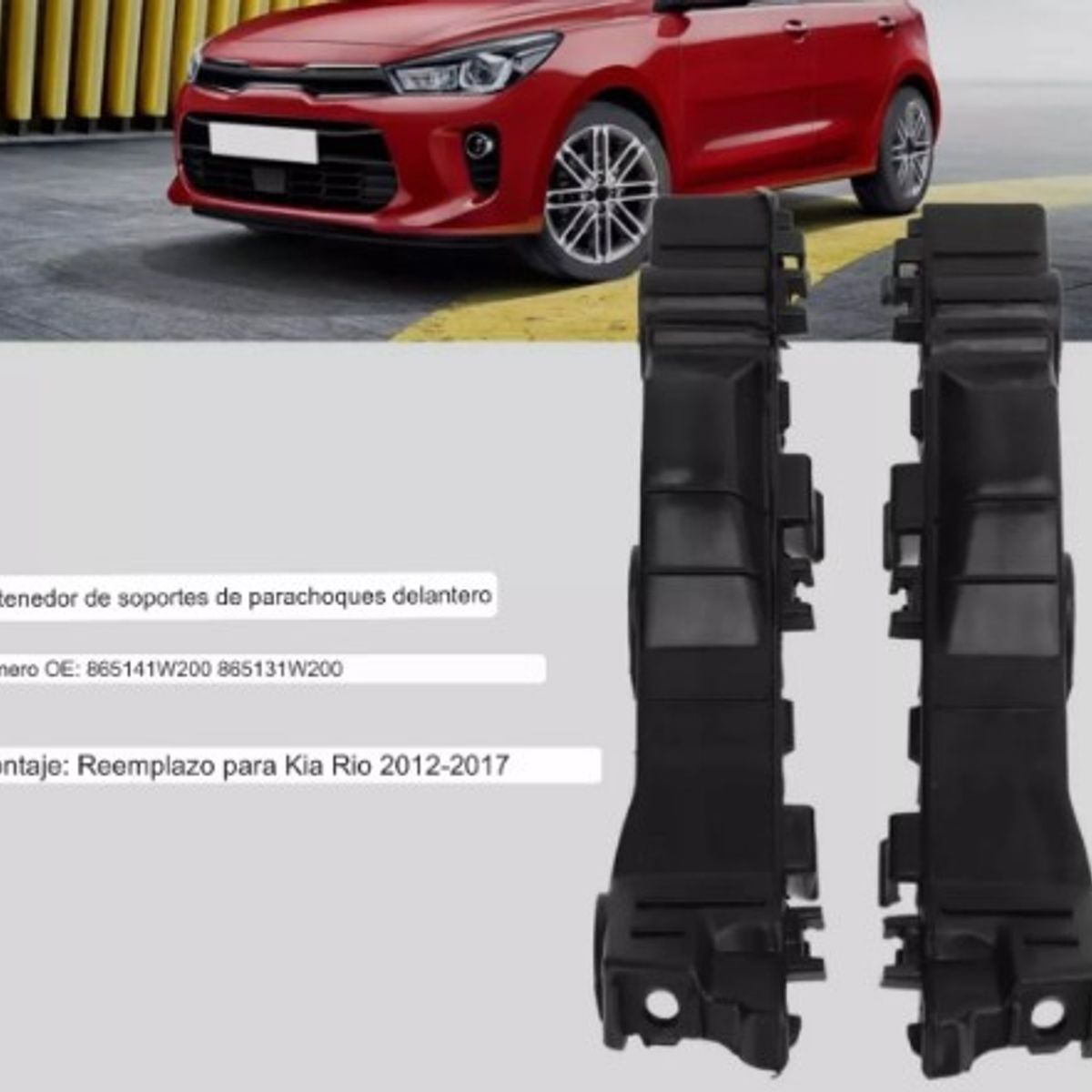 GENERICO - Par Ménsulas Delantera Compatible Con Kia Rio 345 12-17