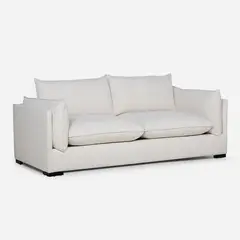 ROSEN - Sofá Warden 3,5 Cuerpos Tela Blanco